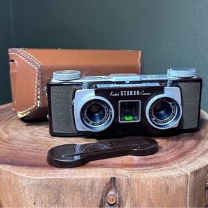 Kodak Stereo 35mm Film Camera - Tested - w/ Original Case & Lens Covers